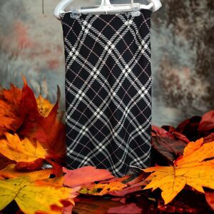 MICHELE Vintage Plaid Wool Blend Skirt Size 12 Multicolor Tweed High Rise